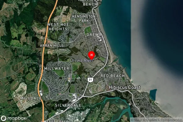 Te Motu-o-Marae-Ariki,Auckland Satellite Map