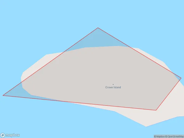 Crown Island, Canterbury Polygon Area Map