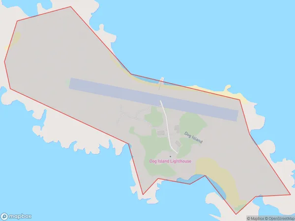 Dog Island, Southland Polygon Area Map
