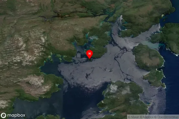 Dryad Island,Southland Satellite Map