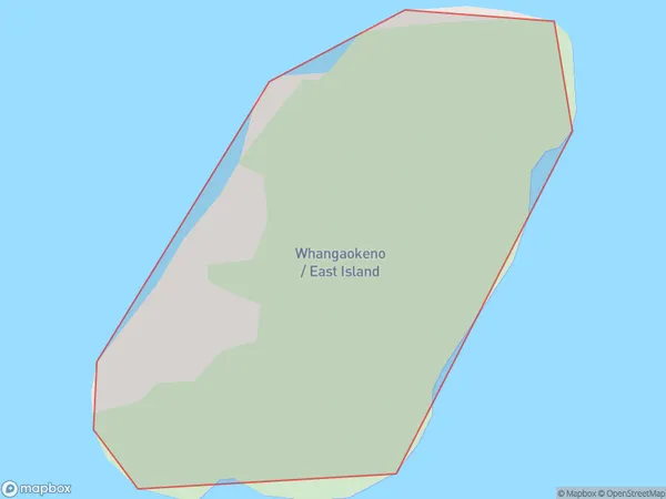 Whangaokeno / East Island, Gisborne Polygon Area Map