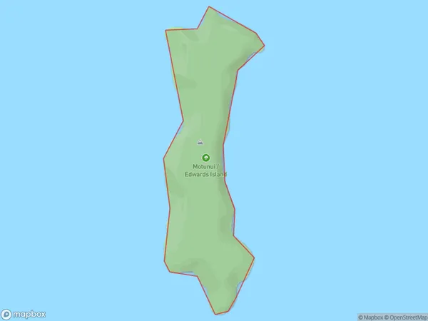 Motunui / Edwards Island, Southland Polygon Area Map