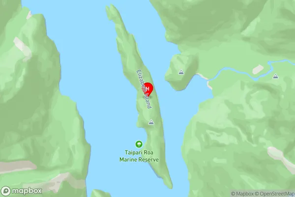 Elizabeth Island,Southland Area Map