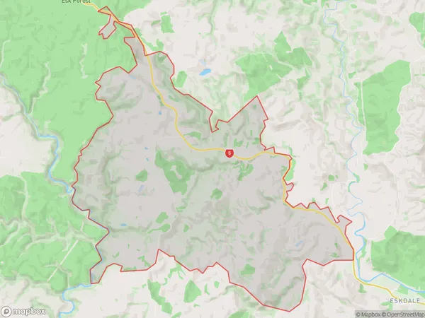 Glengarry, Southland Polygon Area Map