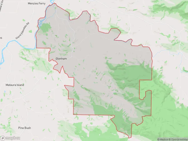 Glenham, Southland Polygon Area Map