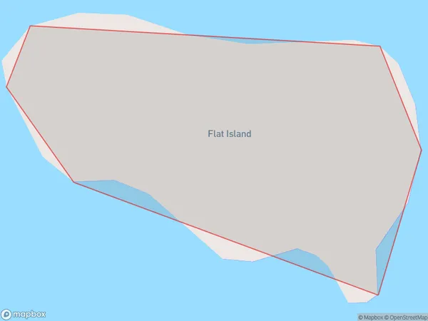 Flat Island, Waikato Polygon Area Map