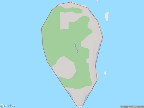 Flat Island / Motueka Island, Otago Polygon Area Map