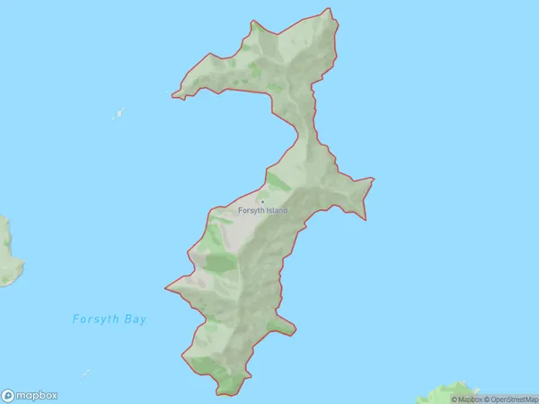 Forsyth Island / Te Paruparu,  Polygon Area Map