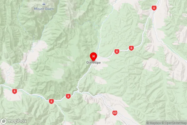 Glenhope,Tasman Region Map