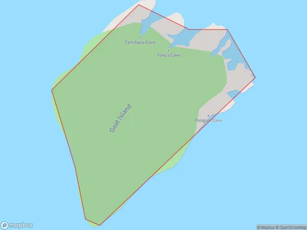 Te Hawere-a-Maki / Goat Island, Auckland Polygon Area Map