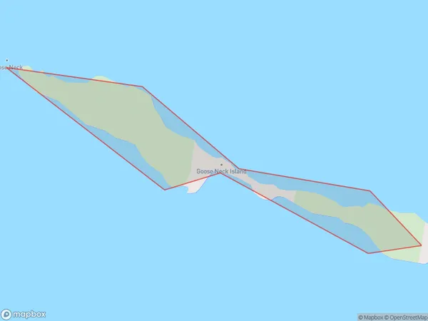 Goose Neck Island, Canterbury Polygon Area Map