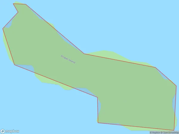 Groper Island, Southland Polygon Area Map