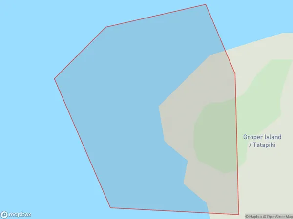 Groper Island / Tatapihi, Auckland Polygon Area Map