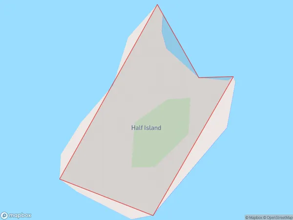 Half Island, Waikato Polygon Area Map