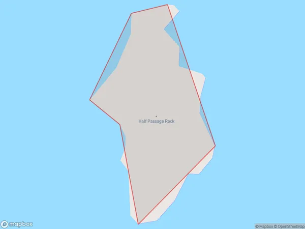 Half Passage Rock, Southland Polygon Area Map