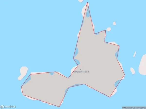 Hamaruru Island, Northland Polygon Area Map