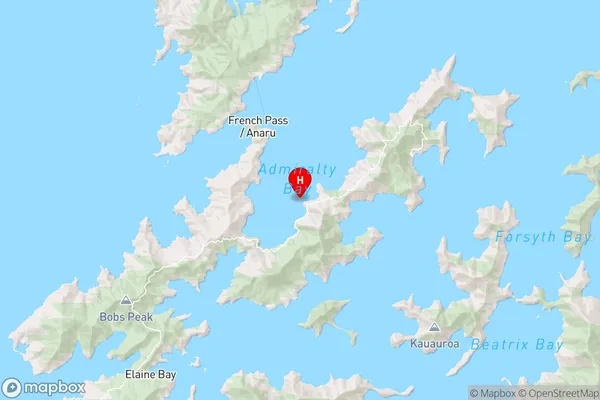 Karaka / Hamilton Island,Marlborough Region Map