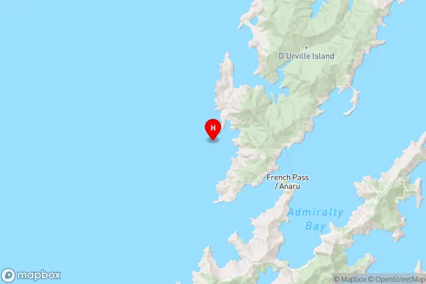 Hapuka Island,Marlborough Region Map