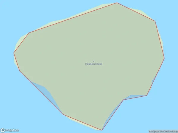 Hauturu Island, Waikato Polygon Area Map