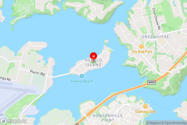 Herald Island,Auckland Area Map