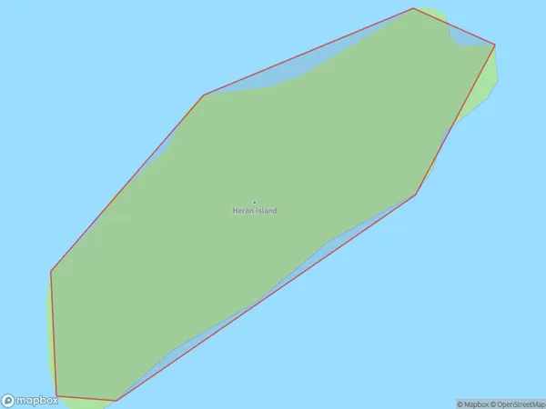 Heron Island, Southland Polygon Area Map