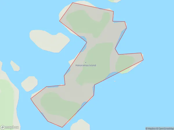 Hokoromea Island, Auckland Polygon Area Map