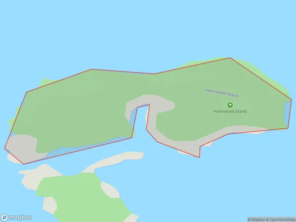 Holmwood Island, Southland Polygon Area Map