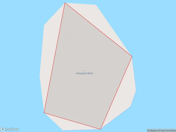 Honepoto Rock, Waikato Polygon Area Map