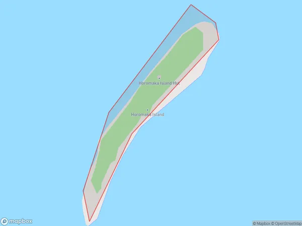 Horomaka Island, Canterbury Polygon Area Map