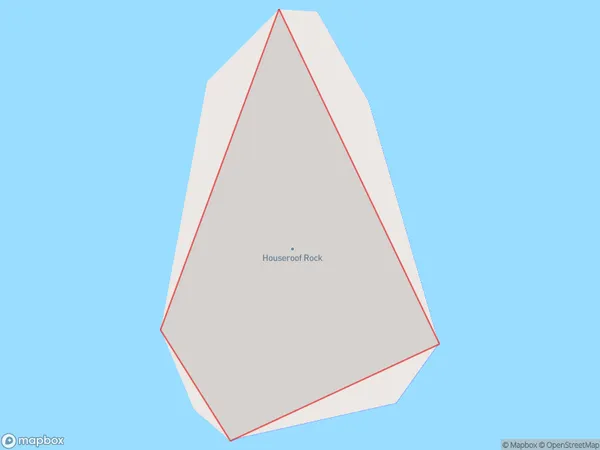 Houseroof Rock, Southland Polygon Area Map