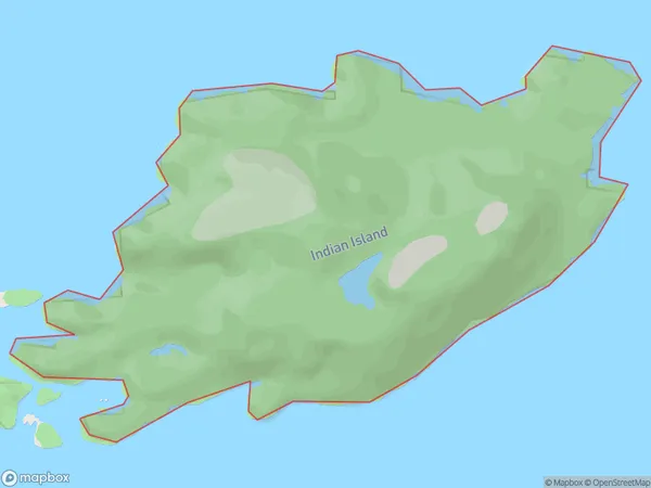 Indian Island, Southland Polygon Area Map