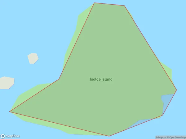 Isolde Island, Southland Polygon Area Map