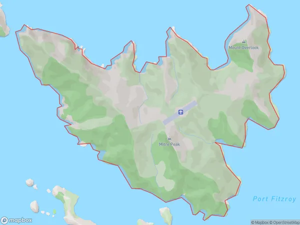 Kaikoura Island / Selwyn Island, Auckland Polygon Area Map