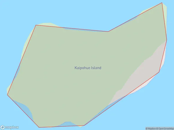 Kaipohue Island, Northland Polygon Area Map