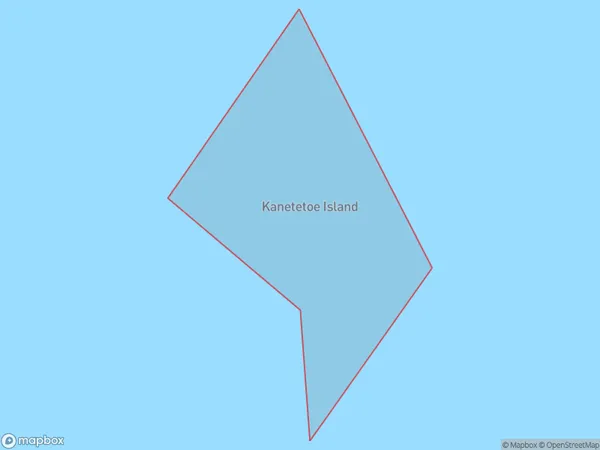 Kanetetoe Island, Southland Polygon Area Map