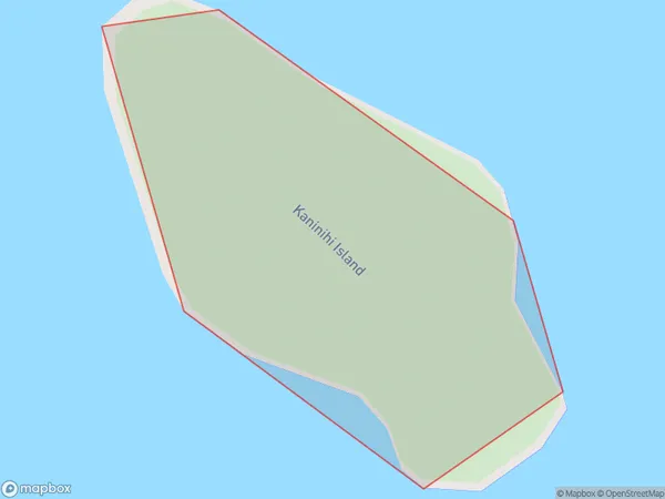 Kaninihi Island, Southland Polygon Area Map