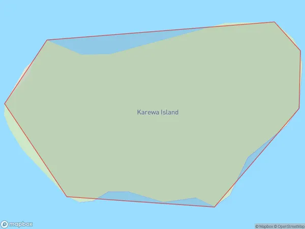 Karewa Island, Bay of Plenty Polygon Area Map