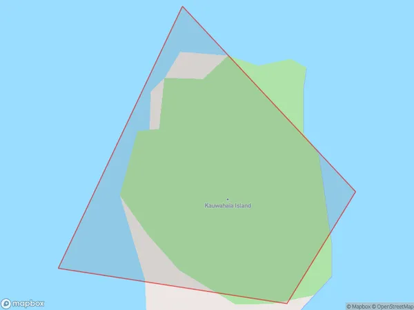 Kauwahaia Island, Auckland Polygon Area Map