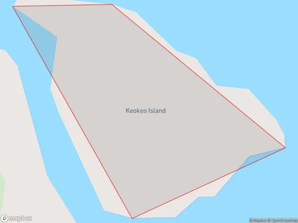 Keokeo Island, Northland Polygon Area Map