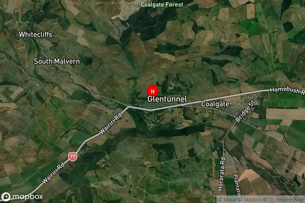 Glentunnel,Canterbury Satellite Map