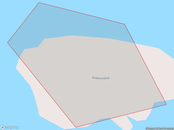 Kinakina Island, Otago Polygon Area Map