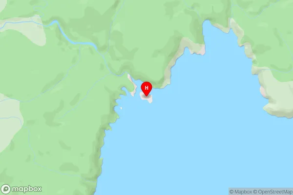 Kopeka Island,Southland Area Map