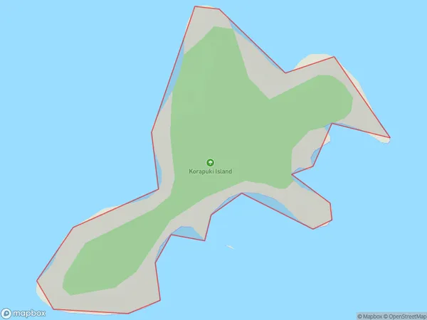 Korapuki Island, Waikato Polygon Area Map