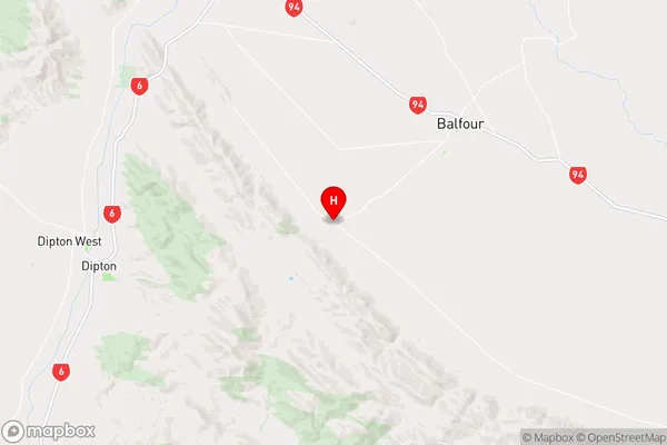 Glenure,Southland Region Map