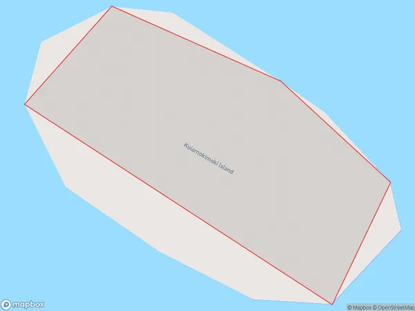 Kuiamokimoki Island, Northland Polygon Area Map
