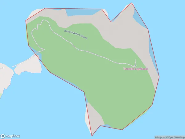 Kukutauwhao Island, Northland Polygon Area Map