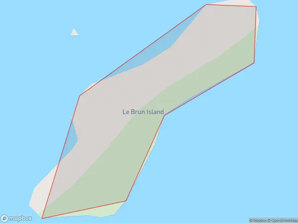 Le Brun Island, Marlborough Polygon Area Map