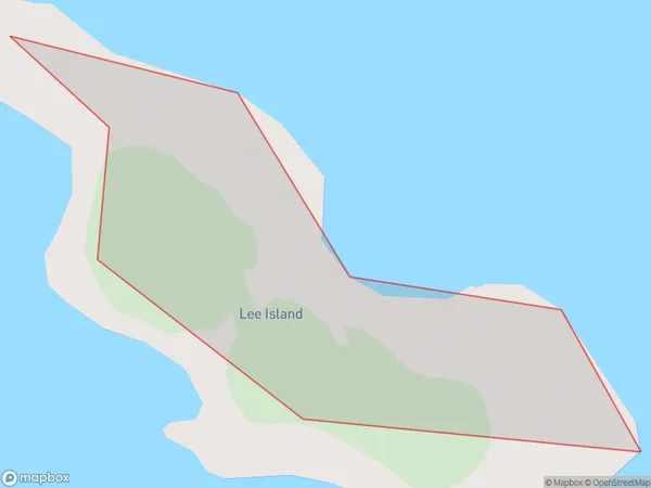 Lee Island, Southland Polygon Area Map