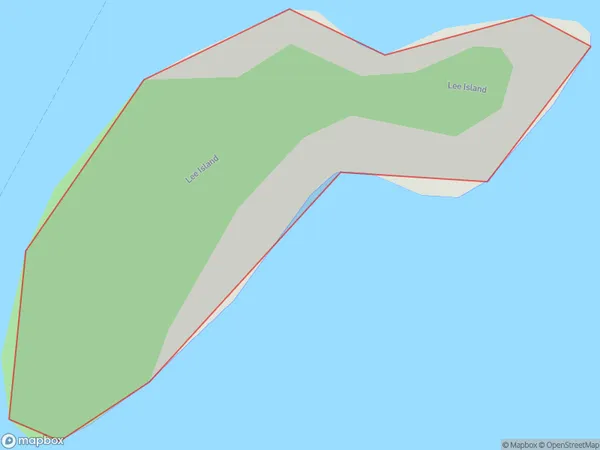 Lee Island, Southland Polygon Area Map