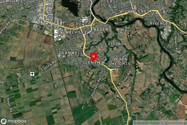 Glenview,Waikato Satellite Map